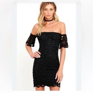 Lulu's Black Off-Shoulder Dress